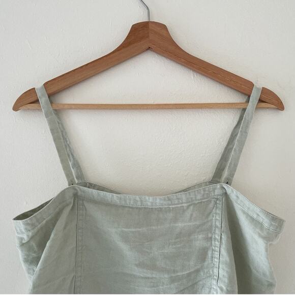 EVERLANE Light Green Linen Cami Tank Top / Sz 6 / Button Up / Boho / Minimal / - Picture 6 of 7